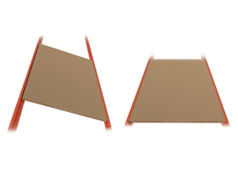 Rayonnage à étagères inclinées - supports d’étagère