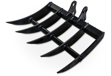 Rake shovel, excavator fork MBRS800 for mini excavator MBE800, SolidHub 