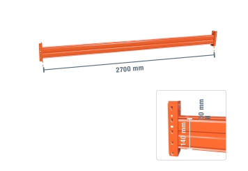 Traverse PR15000 de 360 cm de long pour le rayonnage à palettes