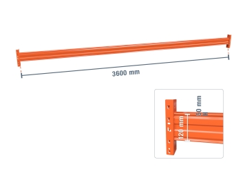360 cm Einzeltraverse für Palettenregal PR4500 / Fachlast 1.350 kg 