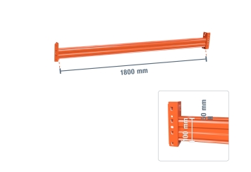 Traverse PR15000 de 180 cm de long pour rayonnage à palettes Vermasste