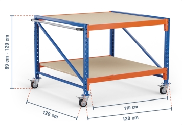 Table de travail mobile / table d'emballage