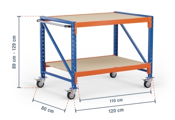 Table de travail mobile / table d'emballage