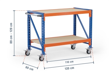 Table de travail mobile / table d'emballage