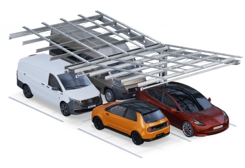 Abri voiture PP4-A-1, double face, champ pour extension, SoloPort 