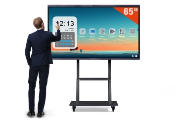 Interaktives Whiteboard IWBT-65, 4K, 65 in Touchscreen inkl. Rollständer, TecMaschin 