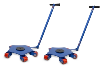 2 x transport trolley TFW-L6000, max. load 6.000 kg, 360° swivelling, incl. pull rod, SolidHub 