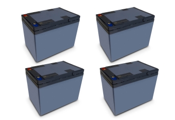 4 x batterie pour AKM80, 12 V / 65 Ah, wipeket 