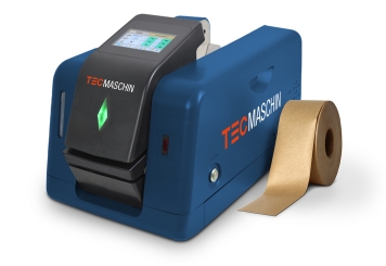 Professionelles Klebeset: Nassklebestreifenspender NK60 inkl. Nassklebeband aus Kraftpapier mit 70 mm Bandbreite, TecMaschin 