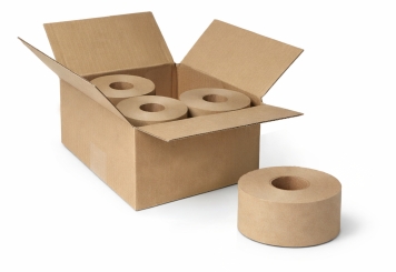 Nassklebeband, 70 mm x 200 m, 90 g/m², aus Kraftpapier, Karton mit 8 Rollen 