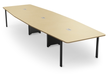 Konferenztisch ELLA480 Beige mit Kabelkanal für 16-18 Personen 