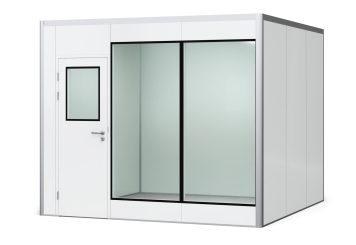 Hallenbüro Meisterbüro PREFAB-9 "Studio", 2 Fenster, 1 Tür (12 Paneele) 