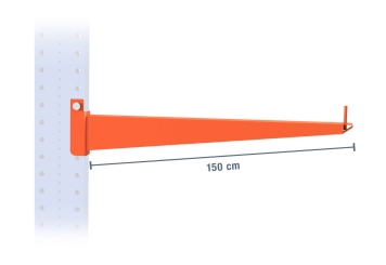 Rayonnage cantilever Cantilever laqué avec cotation , longueur 150 cm