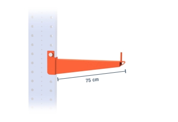 Rayonnage cantilever Cantilever laqué avec cotation , longueur 75 cm
