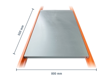 Rayonnage de stockage Étagère dimensionnée, largeur 55 cm, profondeur 80 cm