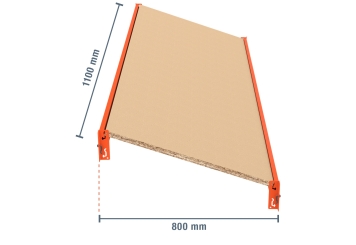 Rayonnage de stockage Étagère dimensionnée, largeur 110 cm, profondeur 80 cm