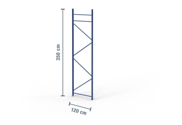 3,5 m montant pour rack de stockag LR2000 / profondeur 120 cm avec boulons d’ancrage 
