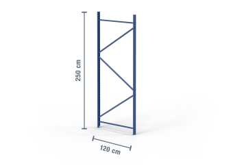 2,5 m montant pour rack de stockag LR2000 / profondeur 120 cm avec boulons d’ancrage 