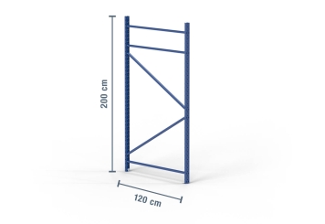 2 m montant pour rack de stockag LR2000 / profondeur 120 cm avec boulons d’ancrage 