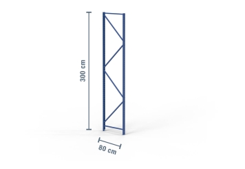 3 m montant pour rack de stockag LR2000 / profondeur 80 cm avec boulons d’ancrage 