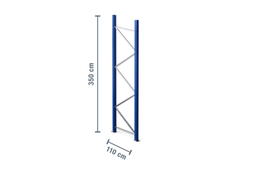 3,5 m montant pour rack à palettes PR4500 / profondeur 110 cm / charge d’unité 9.000 kg 