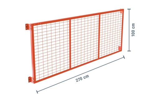 2.700 mm mesh rear panel for pallet rack PR4500, PR9000, PR15000 / 1. ...