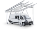 Cadre de carport pour camping-cars vu de face