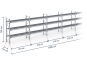Galvanised pallet rack with grating dimensioned