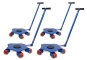 4 x transport trolley TFW-L6000, max. load 6.000 kg, 360° swivelling, incl. pull rod, SolidHub 