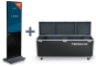 Totem numérique mobile DKS-LED43 avec mallette de transport, Noir, 43 in présentoir, Android 13, TecMaschin 
