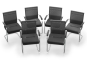 Six conference chairs Visitor chairs Marina stackable next to each other