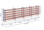Pallet rack dimensioned with grating