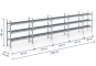 Galvanised pallet rack with grating dimensioned
