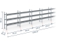 Galvanised pallet rack with grating dimensioned