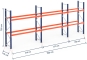 Rayonnage à palettes sans tablettes dimensionné