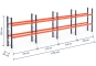 Rayonnage à palettes sans tablettes dimensionné