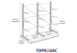 Cantilever rack galvanised on one side with dimensioning
