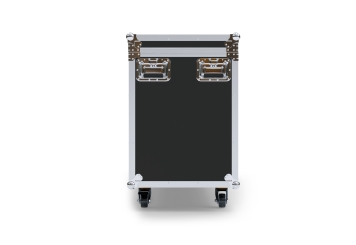 Mobile digital display totem DKST-LED43 with touchscreen incl. transport box, White, 43 in display, Android 11, TecMaschin 