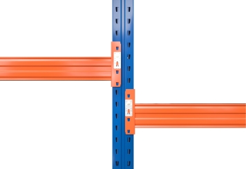 1,9 m rayonnage à palettes PR15000 / profondeur 80 cm / hauteur 2 m / 2 niveaux / platelage Bois 