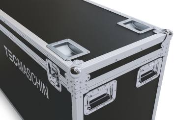 Mobile digital display totem DKST-LED43 with touchscreen incl. transport box, White, 43 in display, Android 11, TecMaschin 