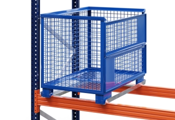 Lattice box support and angle support for pallet racks PRWA1100, frame depth 1.236 mm, hot-dip galvanised Steel, TOPREGAL 