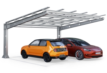 Abri voiture PP2-G-1, simple face, panneau de base, SoloPort 