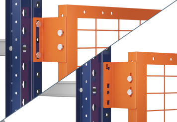 Paroi arrière grillagée 2.700 mm pour rack à palettes PR4500, PR9000, PR15000 / hauteur 1.000 mm 