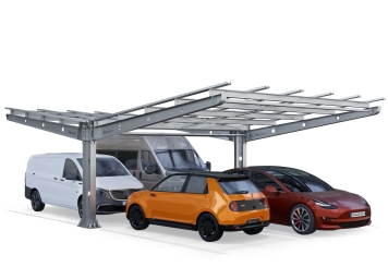 Abri voiture PP4-G-1, double face, panneau de base, SoloPort 