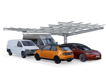 Abri voiture PP4-A-1, double face, champ pour extension, SoloPort 