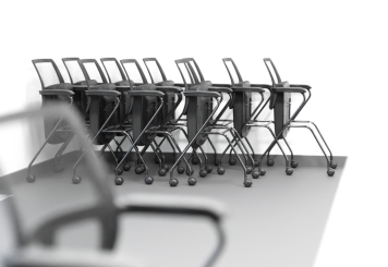 12 x chaise de conférence EMMA avec roulettes - pliable pour un gain de place, TOPREGAL 