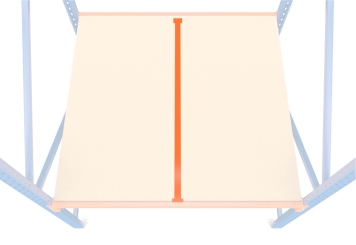 1.100 mm Holzboden für Lagerregal LR2000 / 1.000 mm tief / 25 mm stark / 1 x Tiefensteg 