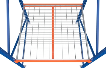 1.100 mm Gitterrost aus Stahl für Lagerregal LR2000 / 1.200 mm tief / 25 mm hoch / 1 x Tiefensteg 