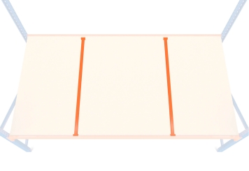 2.200 mm Holzboden für Lagerregal LR2000 / 1.000 mm tief / 25 mm stark / 2 x Tiefensteg 