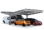 Parkplatzüberdachung PP4-G12600-1, doppelseitig, Grundfeld mit 30 Solarmodulen, SoloPort 